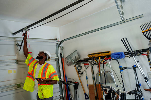 Professional Garage Door technician working in Tool, TX